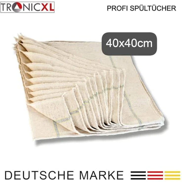 TronicXL 12 Stück Gastro Profi Spültuch Spültücher 40 x 40 Schwamm Tuch Tücher Spülen Putzen – Bild 3