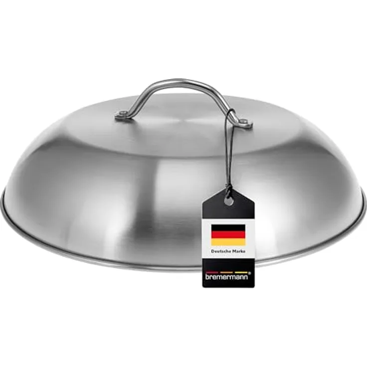 bremermann Burgerhaube 32 cm // Grillhaube Schmelzglocke Burger-Cover // Edelstahl