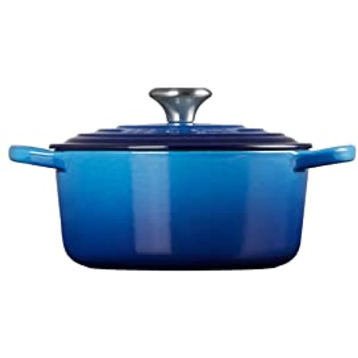 Le Creuset Signature Gusseisen-Bräter mit Deckel, Ø 18 cm, Rund, Für alle Herdarten und Induktion geeignet, Volumen: 1,8 l, 2,572 kg, Azure, 21177182202430, 21177182202430 – Bild 3