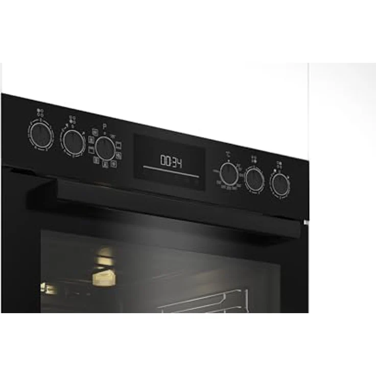 Beko BBUM17341BE b300 Einbau-Herd-Set, Multifunktionsofen mit 9 Heizarten und Glaskeramik-Kochfeld, SteamShine-Reinigung, versenkbare Knebel, Schwarz/Edelstahl – Bild 5