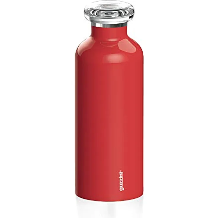 Guzzini - On The Go, ENERGY Thermosflasche, Trinkflasche Edelstahl - Leuchtendes Rot, Ø 7,3x h21,2 cm | 500 cc - 11670031