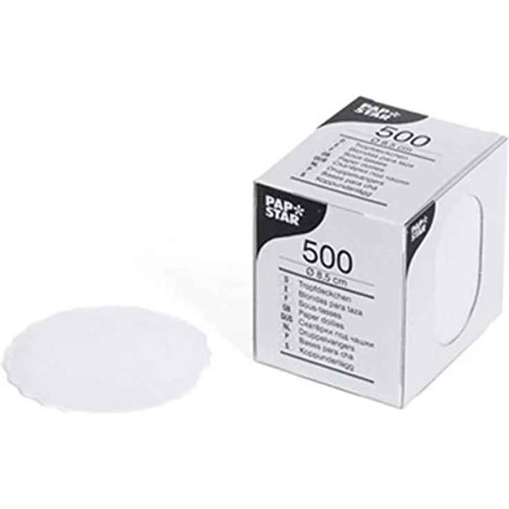 PAPSTAR Tassendeckchen rund, weiá, Durchmesser: 8,5 cm – Bild 2