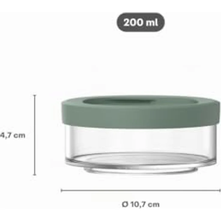 Mepal Müslibecher Abteil Ellipse, To Go Behälter mit Platz für Snacks und Toppings, einfache Drehöffnung, spülmaschinengeeignet, 200 ml, Vivid blue – Bild 3