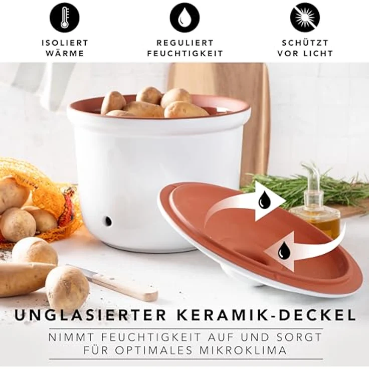 Römertopf Kartoffel-Frische-Topf weiß ø26,0x25 – Bild 4