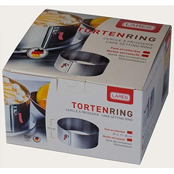 Lares Tortenring It Klehebel XXL Höhe 20 C - Hitzebeständig Fruchtsäurefest Fixierbar Extra