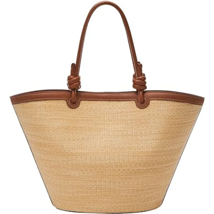 Fossil Summer Shopper Tasche, 29 cm, braun, 100% Polyethylen