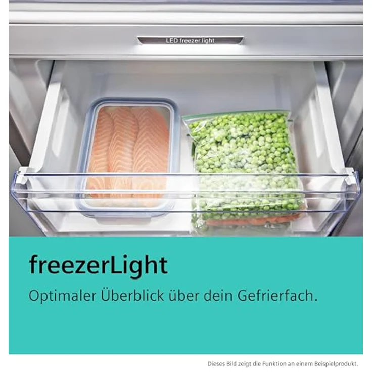 Siemens KG39N4X1F, Kühl-Gefrierkombination mit Gefrierbereich unten, 203 x 60 cm, gebürsteter schwarzer Stahl, AntiFingerprint, Total noFrost – Bild 14