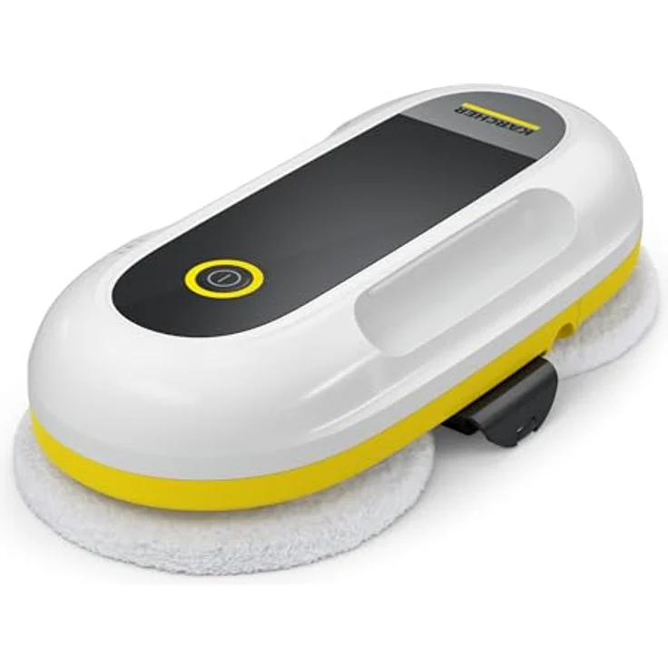 Karcher Fensterputzroboter RCW 2, automatische Fensterreinigung mit 5 Reinigungsmodi, Notversorgungs-Akku, 3 min/m², 70 ml Tank, 5 m Kabel, 3 Paar Wischbezüge – Bild 1