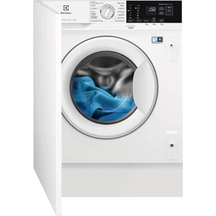 Electrolux EN7F4842OF, Integrierte Frontlader-Waschmaschine, 8 kg, 1400 U/min, Schnellprogramm, Dampffunktion, Invertermotor, L-Display, Weiß, Klasse B – Bild 1