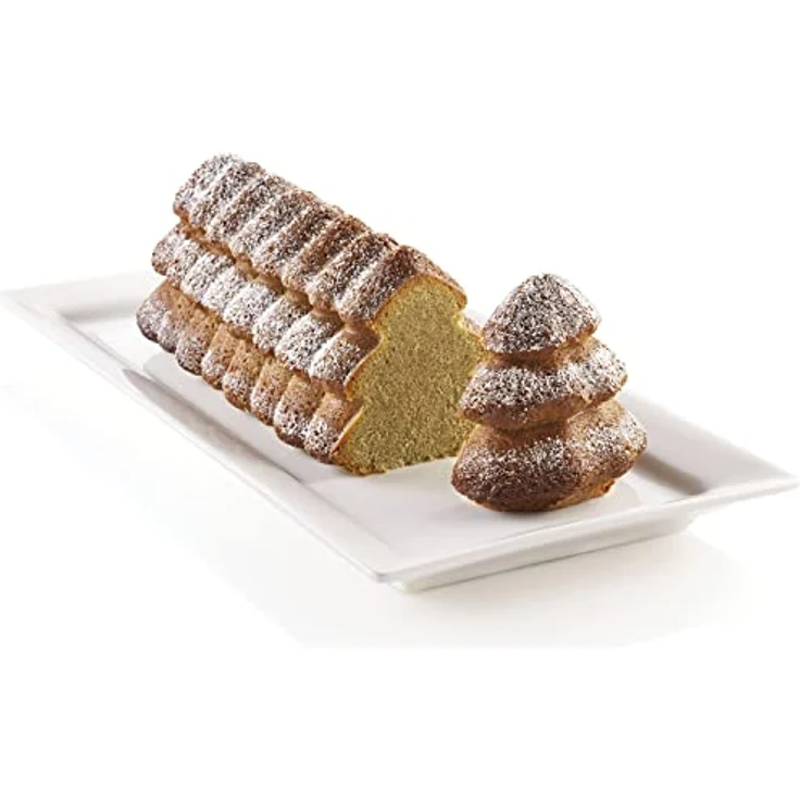 Silikomart BÛCHE SAPIN Silikon-Kuchenform, 3D Design, Antihaft, 250 x 89 mm, h 87 mm, Volumen 1000 ml, Made in Italy – Bild 3
