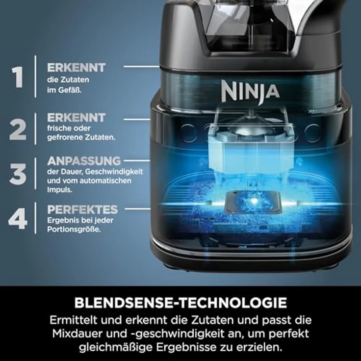 NINJA 2-in-1 Detect Power Mixer Pro TB301EUCP, Standmixer mit 1200 W, Kupfer/Schwarz, für Smoothies, Gemüse hacken und Frozen Drinks, inkl. Single Serve Tasse – Bild 5