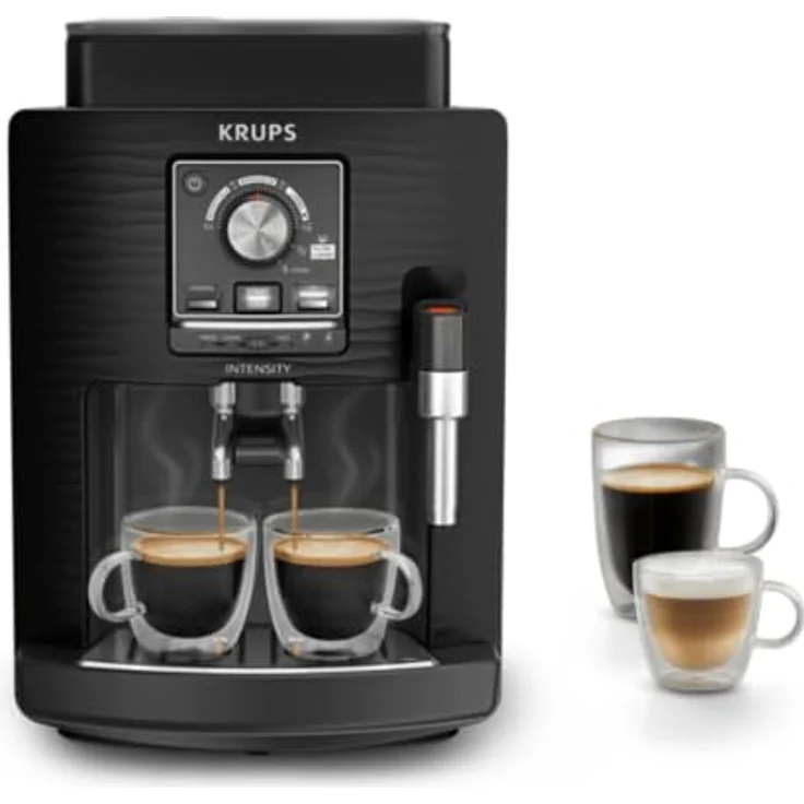 Krups Intensity Kaffeevollautomat, mit Mahlwerk und manueller Milchaufschäumdüse, ultrakompakt – Bild 2