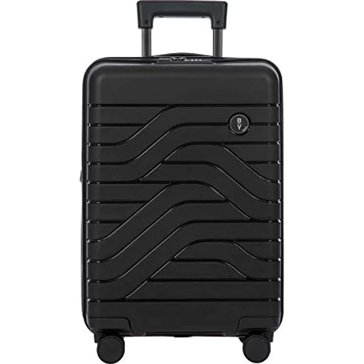 Bric's Hartschalen-Trolley Erweiterbar, Kollektion Ulisse B|Y, 4-Rollen-Koffer, Widerstandsfähig und Ultraleicht, USB-Anschluss, Integriertes TSA-Schloss, Maße: 37x55x23/27, Schwarz