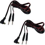 Axion Elektrodenpads TENS-EMS-Geräte Anschlusskabel, Set 2 St., 2mm Steckanschluss für verlustfreie Reizstromübertragung