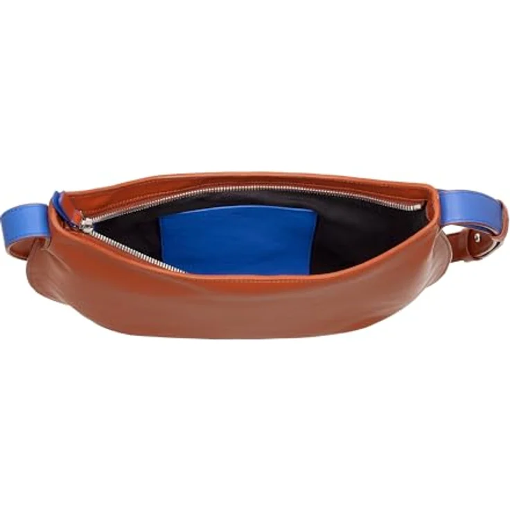 Dudu Hispani, Handtasche aus Leder 34 cm, braun, mit verstellbarem Schulterriemen und Innenfächern – Bild 4