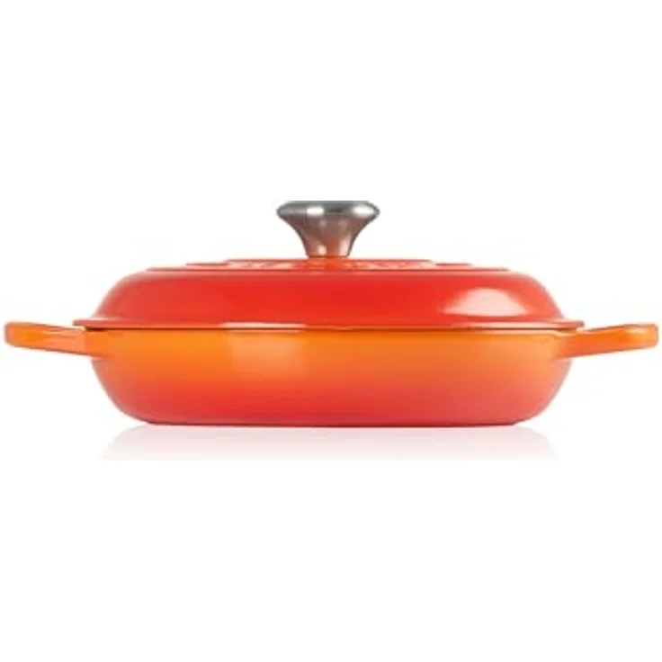 Le Creuset Signature Gusseisen Gourmet-Profitopf, Rund, Ø 26 cm, 2 l, Für alle Herdarten inkl. Induktion geeignet, Ofenrot – Bild 4