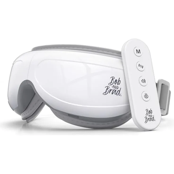 BOB AND BRAD EyeOasis 2 Plus Augenmassagegerät mit Wärme, Kompression und Musik, elektrische Massagebrille in elegantem Design, schwarz
