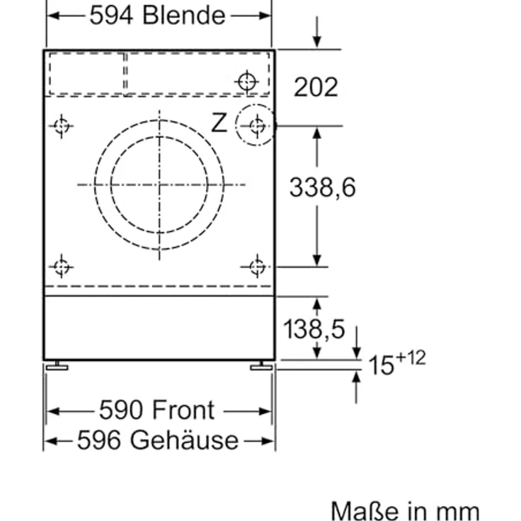Bosch WIW 28443, Frontlader-Waschmaschine, C, Fassungsvermögen 8 kg, Standgerät, Breite 60 cm, weiß – Bild 17