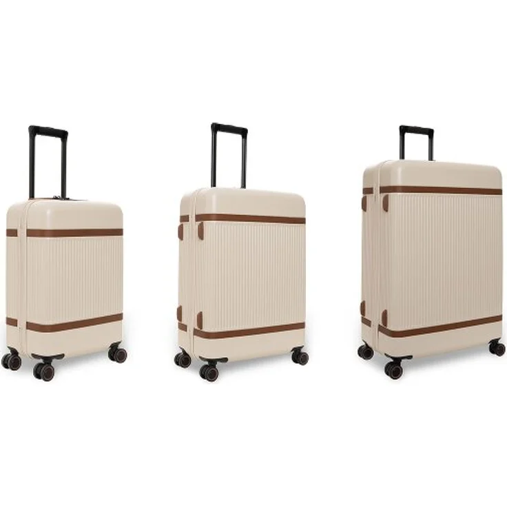 The Chesterfield Brand Zuna 4 Rollen Kofferset 3-teilig, beige, 100% Polycarbonat, Maße: 50 cm x 30 cm x 75 cm
