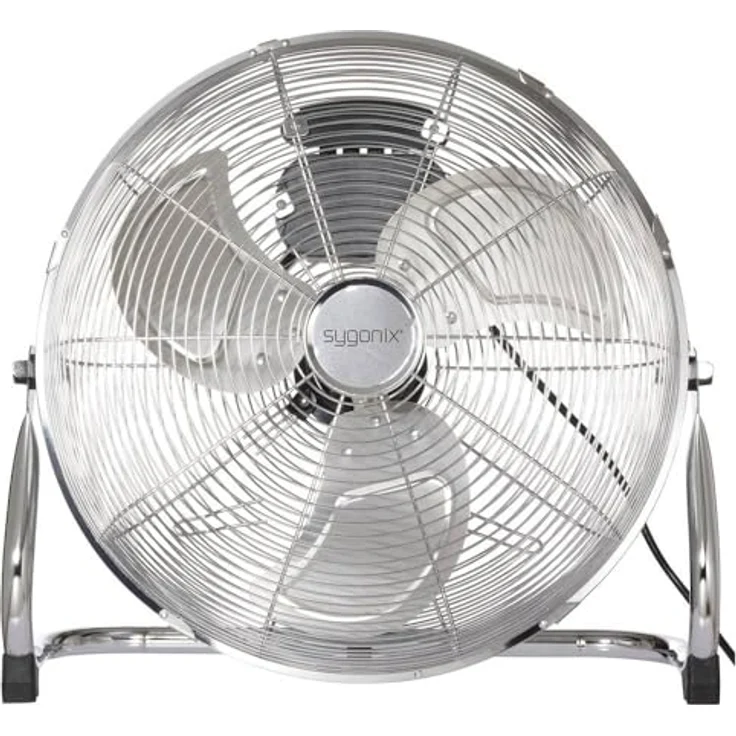 Sygonix Bodenventilator 70W, Silber, Ø 505mm x H 480mm, moderne Design-Ausführung – Bild 2