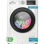 CHiQ CFL100-14586IM3XBW, Frontlader-Waschmaschine, 10 kg, 1400 Umdrehungen pro Minute, Counter Depth, große Trommel, Inverter-Motor, Dampfwäsche, Schnellreinigung, Kindersicherung, 60x58×85cm