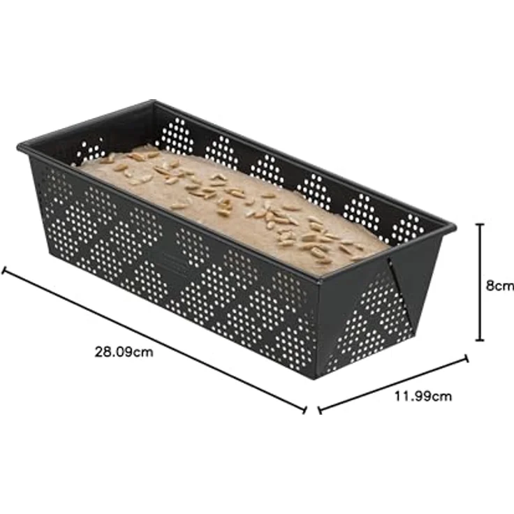 Kaiser Inspiration Brotbackform perforiert, 25 x 11 cm, für 750g-Brote antihaftbeschichtet sauerteigbeständig – Bild 12