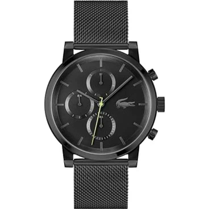 Lacoste Replay Multi Zifferblatt Quarz Uhr für Herren mit 44mm Edelstahl-Gehäuse, schwarzem Zifferblatt und schwarzem Edelstahl-Mesh-Armband - 2011411 – Bild 1