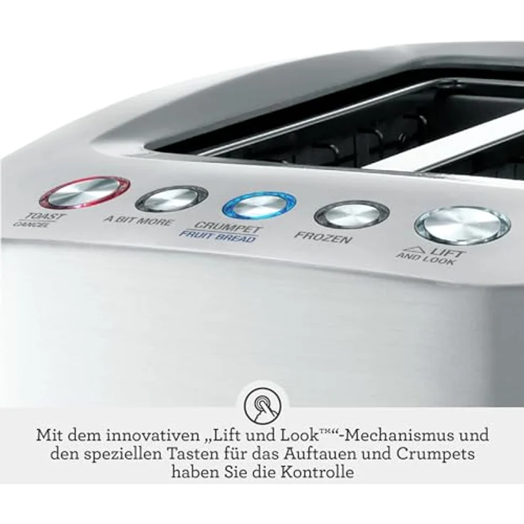 SAGE STA825 the Smart Toast 2 Scheiben Toaster mit LED-Fortschrittsanzeige, Gebürstetes Edelstahl – Bild 5