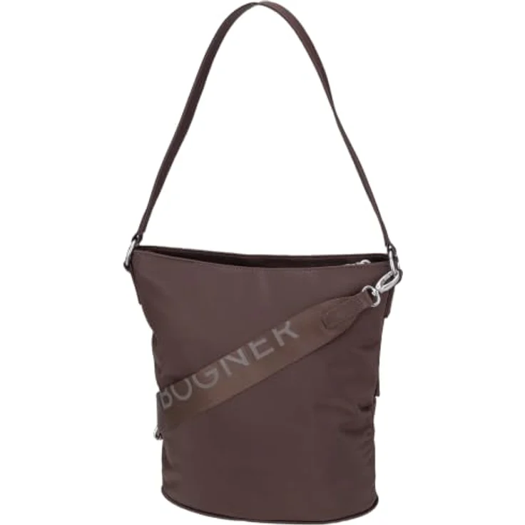 BOGNER Hobo Maxon Heather, Damen Handtasche aus Nylon, dunkelbraun, 14 cm breit, 28 cm hoch – Bild 2