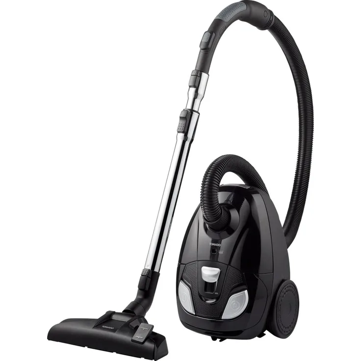 Tomado TVC2002B, Staubsauger mit Beutel, 2 Liter, HEPA 12 Filter, leicht, schwarz