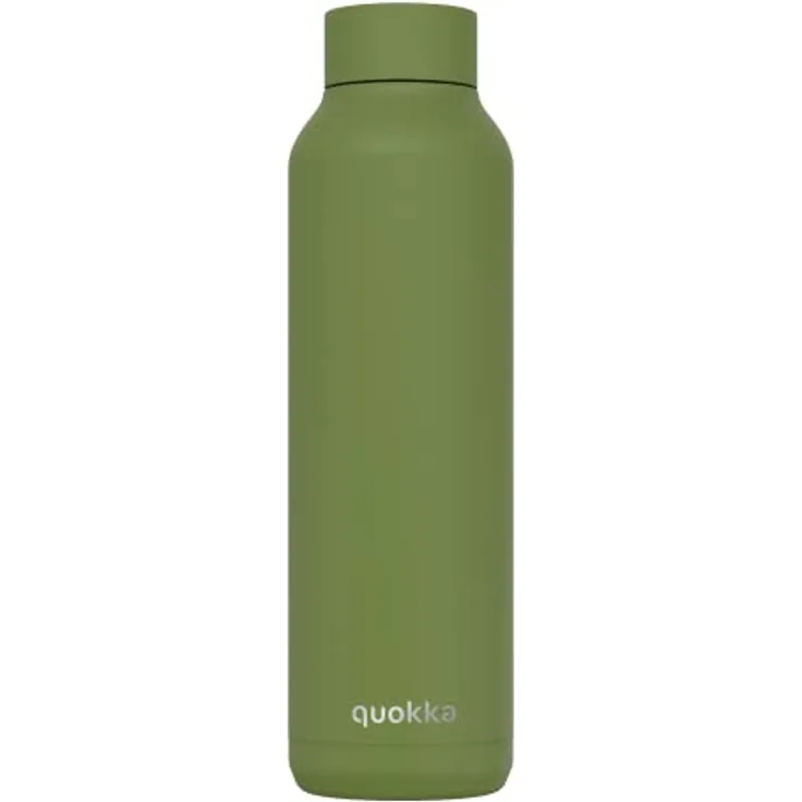 Quokka SOLID OLIVE GREEN, Thermosflasche aus Edelstahl mit 630 ml, doppelwandiger Vakuumisolierung, BPA-frei, Anti-Leak-Verschluss