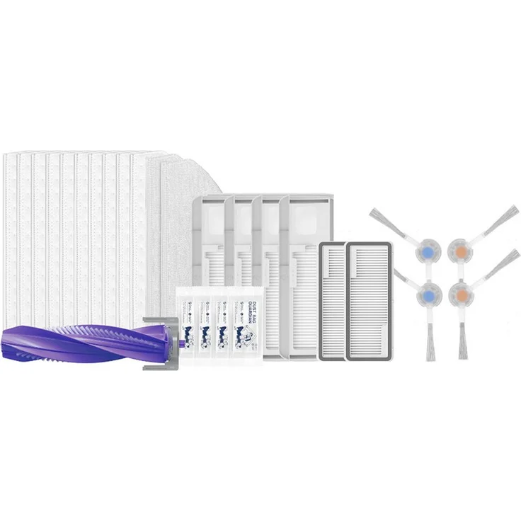 Narwal Staubsaugerzubehörtasche Zubehörpaket für Narwal Freo X Plus, 23-tlg. Set mit 10 Einweg-Mopp-Tüchern, 2 waschbaren Mopp-Tüchern, 4 Staubbeuteln, 2 Filtern, 4 Seitenbürsten und 1 Walzenbürste