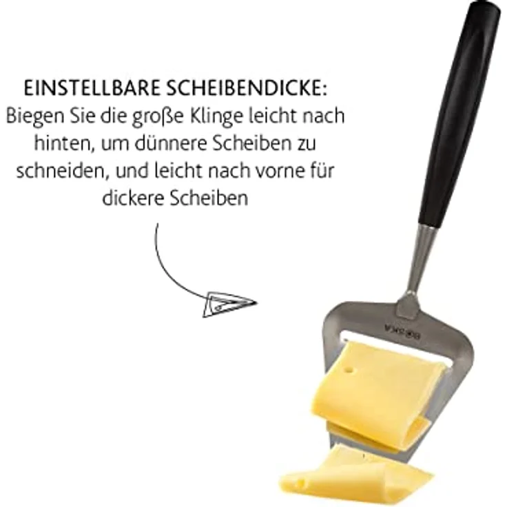 Boska Käsehobel Milano+, Käseschneider, Käsereibe, Edelstahl, Kunststoff, Schwarz, 23.5 cm, 307410 – Bild 4
