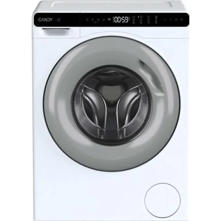 Candy CW50-BP12307GU-S Waschmaschine Frontlader 5 kg, 1200 RPM, Energieeffizienzklasse A, Weiß, mit LED-Display und Dampffunktion