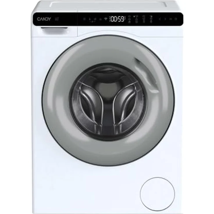 Candy CW50-BP12307GU-S Waschmaschine Frontlader 5 kg, 1200 RPM, Energieeffizienzklasse A, Weiß, mit LED-Display und Dampffunktion – Bild 1