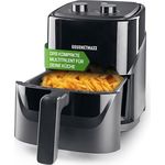 GOURMETmaxx Heißluftfritteuse 3,2 L, 1300 W schwarz | Mechanisch mit Timer & Temperaturregler | Kompakt für fettfreies Frittieren, Braten & Grillen