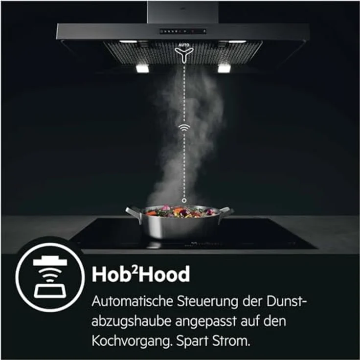 AEG IKB6431AXB Autarkes Kochfeld/Induktion/Hob²Hood / 60 cm/Edelstahlrahmen / 4 Kochzonen/Powerfunktion/Kindersicherung – Bild 2