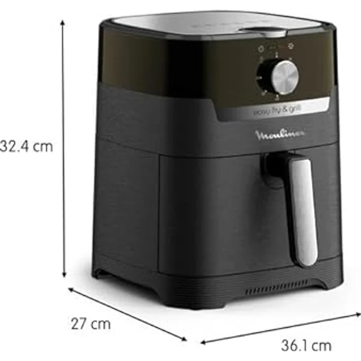 Moulinex EZ501810 Heißluftfritteuse, 4,2 L, Drehregler, schwarz – Bild 4