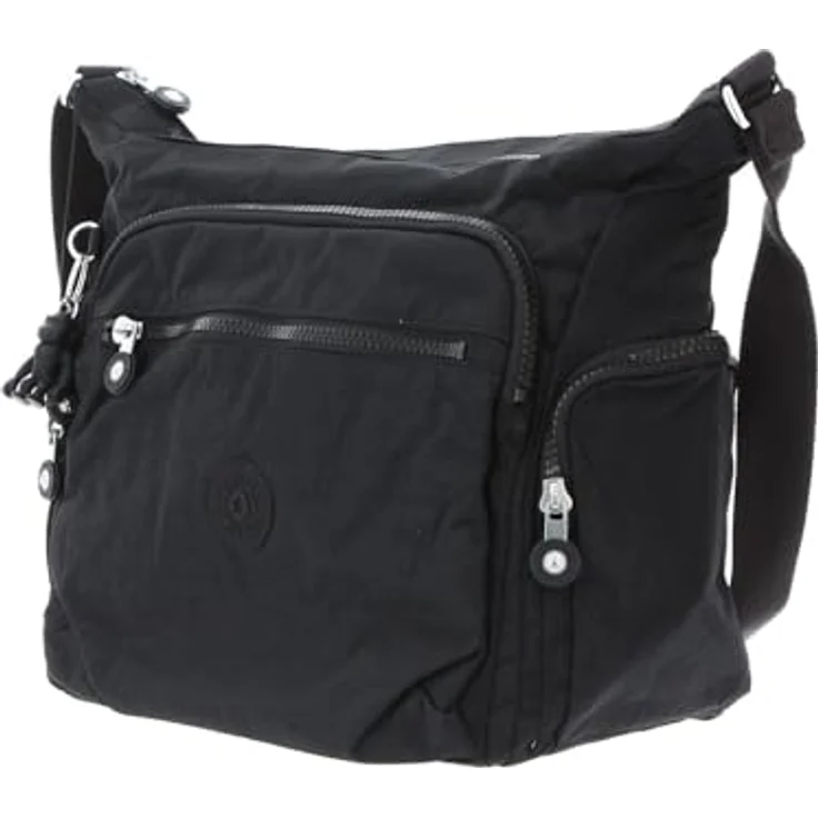 Kipling GABBIE Umhängetasche, Damen Schultertasche mit viel Stauraum und zusätzlichen Reißverschlusstaschen, 35,5 cm, Schwarz – Bild 3