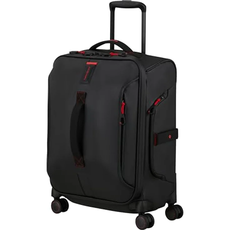 Samsonite Paradiver Light, Handgepäck Koffer 55 x 40 x 23 cm, Weichgepäck Kabinenkoffer für EasyJet & Wizz Air, 48L, Schwarz, 100% recyceltes Nylon – Bild 1