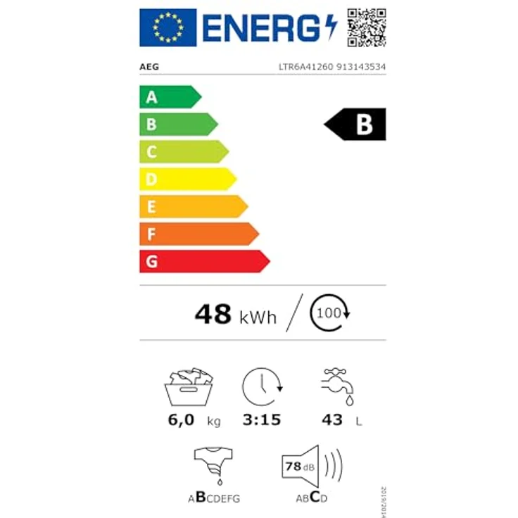 AEG 6000 ProSense® Waschmaschine LTR6N40270 – 7 kg, automatische Anpassung von Zeit, Wasser & Energie, schont Farben & Fasern – Bild 15