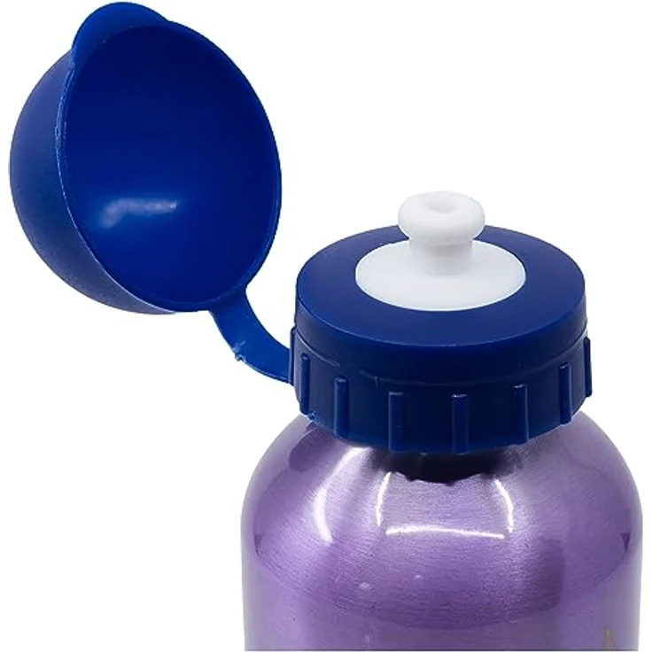 Stor Aluminium Trinkflasche für Kinder, 400 ml mit Kappe und beliebten Motiven, leicht und mehrfarbig – Bild 3
