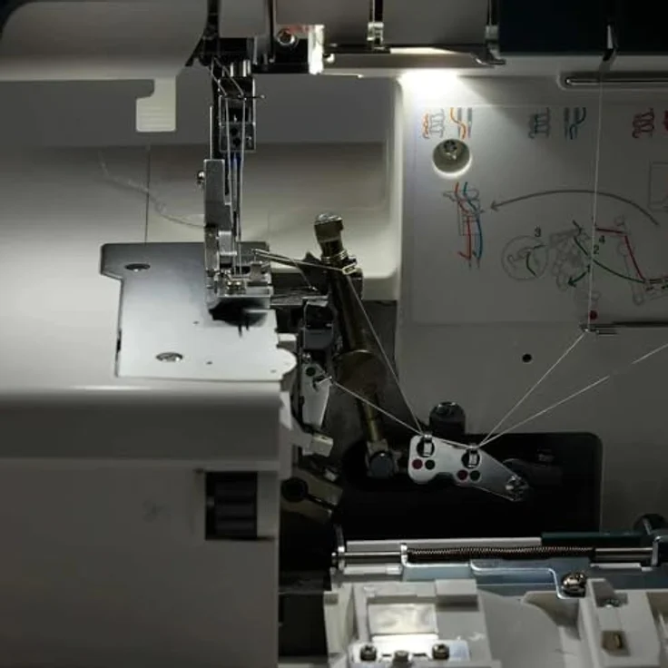PFAFF Overlock-Nähmaschine admire 3000, 4 Fäden & 16 Stiche, LED-Ausleuchtung, gleichmäßiger Differentialtransport, bis zu 1500 Stiche/Minute – Bild 6