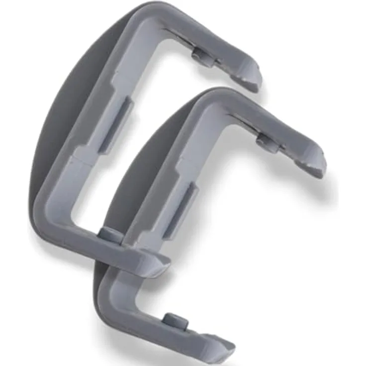 DL-pro Laufschienenkappe 2er Set für Geschirrkorb, passend für Whirlpool Bauknecht Ignis 481246279746, grau, Kunststoff