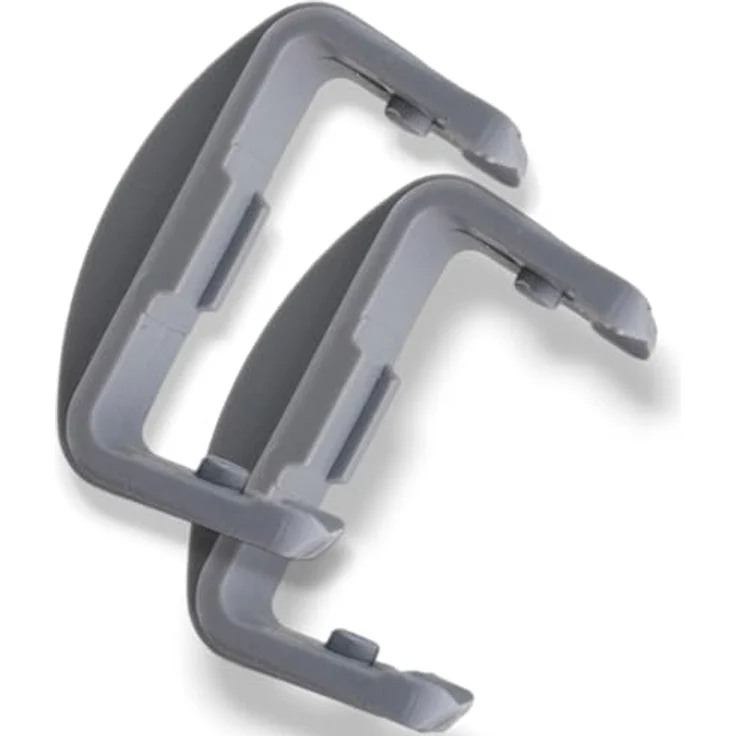 DL-pro Laufschienenkappe 2er Set für Geschirrkorb, passend für Whirlpool Bauknecht Ignis 481246279746, grau, Kunststoff – Bild 1