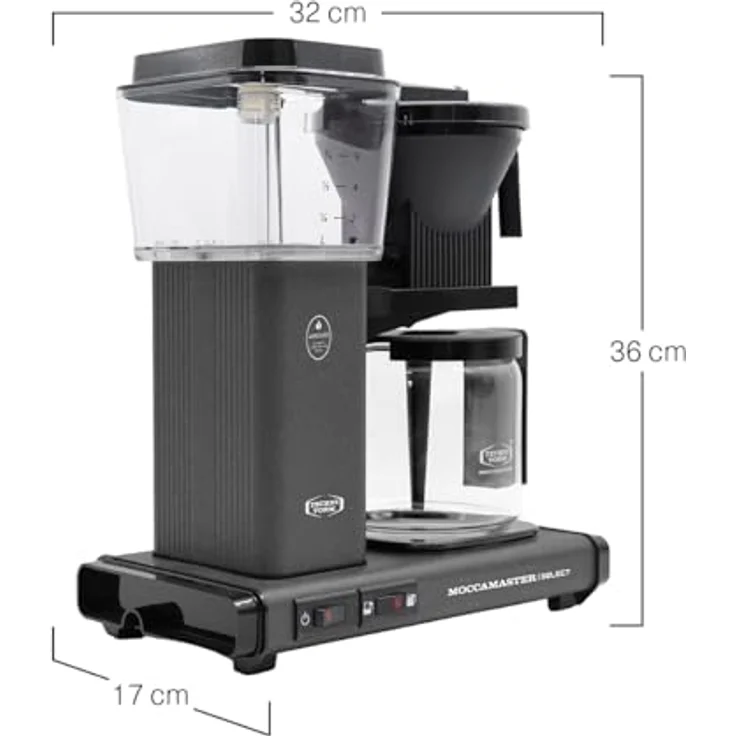 Moccamaster Filter Kaffeemaschine KBG Select, 1.25 Liter, 1520 W, Stone Grey – Bild 3