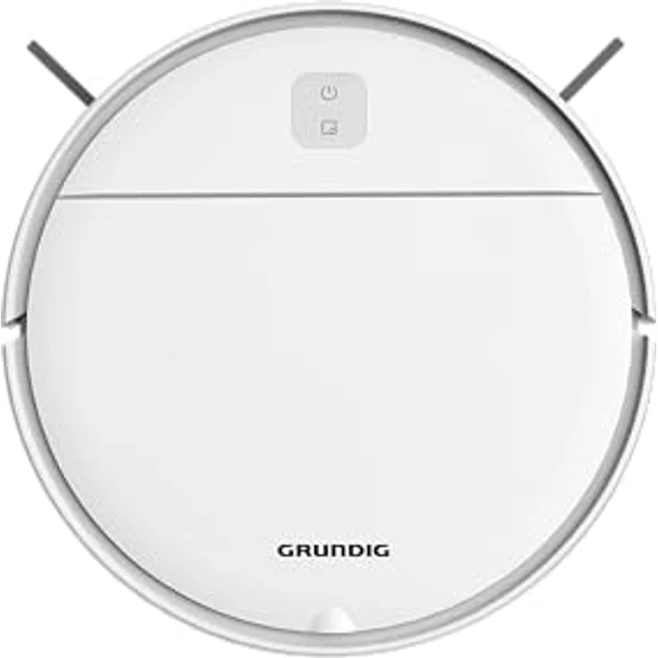 GRUNDIG VCR 2330 Saugroboter, 1.000 pa Saugkraft, 200 ml Staubbehälter, 2 Reinigungsprogramme, 2 Saugkraftstufen, bis zu 100 min Betriebszeit, Fernbedienung, Weiß – Bild 1