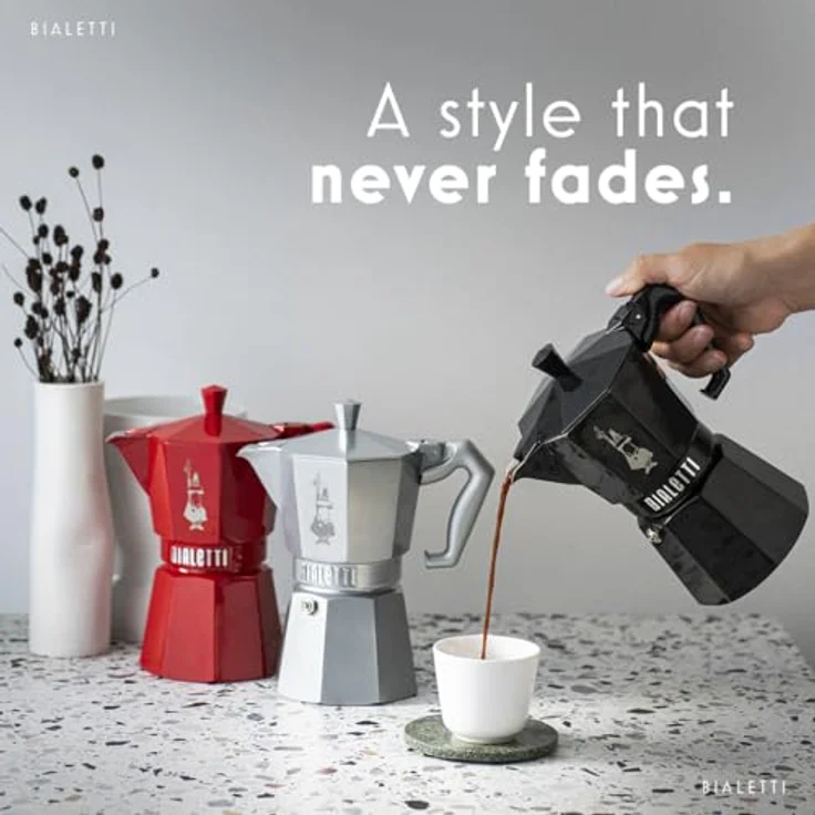BIALETTI MOKA EXCLUSIVE, Espressokocher aus Aluminium für 6 Tassen, rot – Bild 5