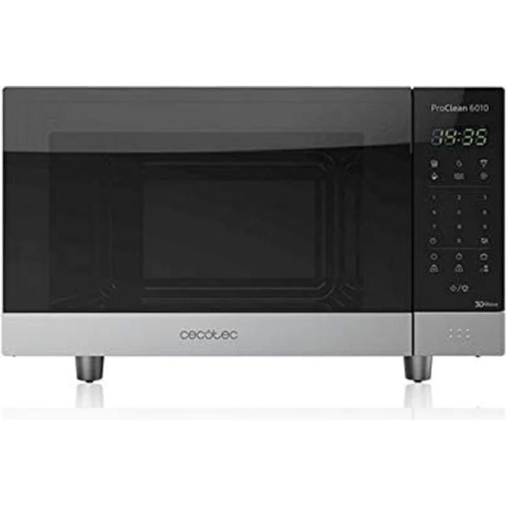 Cecotec 1537 Mikrowelle mit Grill, Standgerät, 23 Liter Garraum, 800 Watt, silber, schwarz – Bild 5