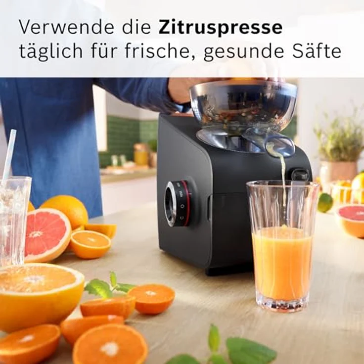 BOSCH Fleischwolf Serie 6 MFWS682B, 3,5kg/Min., Zitruspresse, Raspel, Wurststopfer, 500 W, 2 Lochscheiben (3&8mm), 10 J Motorgarantie, Planetengetriebe, schwarz – Bild 16